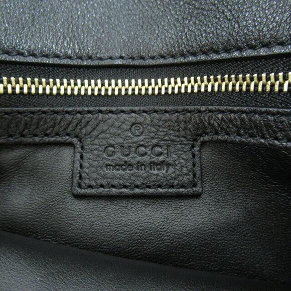 Gucci Chain Shoulder Bag Calfskin Leather Black - Picture 6 of 10